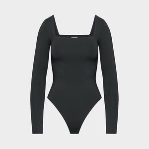 Babaton Black Square Neck Bodysuit